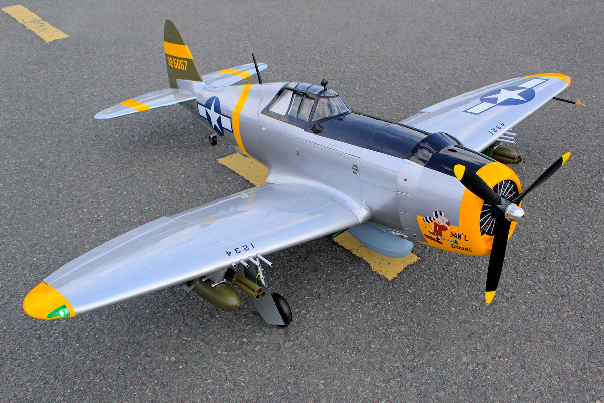 P-47D, Dan'l Boone (55-60cc / 12s) 2.05m / 81in with 3-piece Electric Retracts