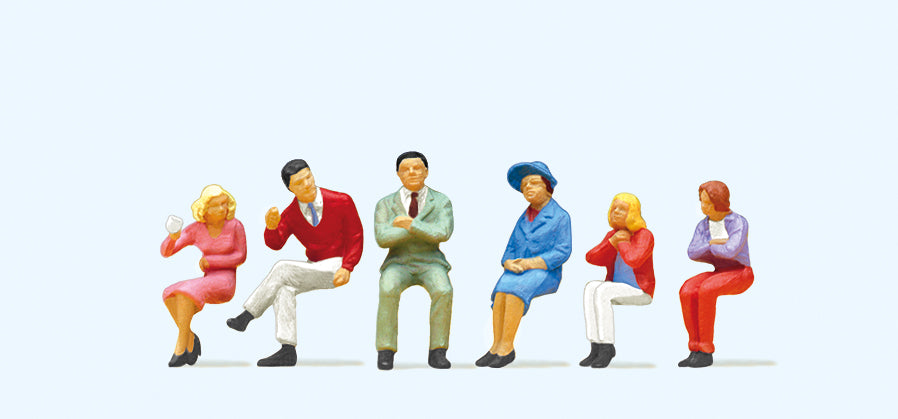 Preiser Sitting People (6) Exclusive Figure Set PR10096