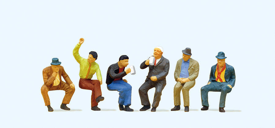 Preiser Sitting People (6) Exclusive Figure Set PR10097