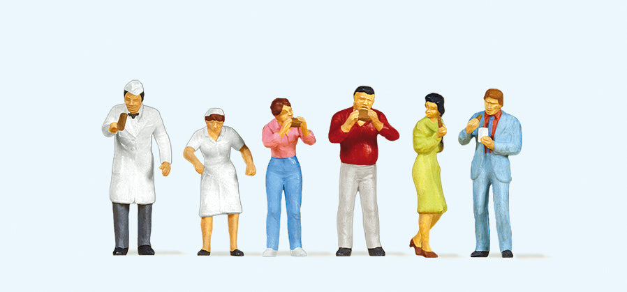 Preiser People at the Sales Trailer (6) Exclusive Figure Set PR10109