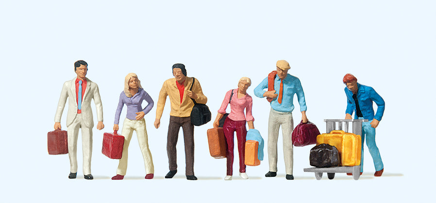 Preiser Walking Passengers (6) Exclusive Figure Set PR10115