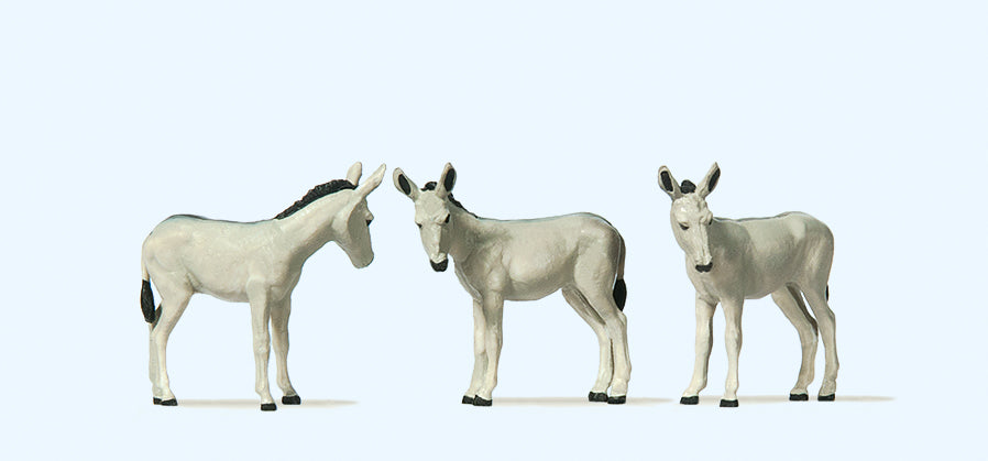 Preiser Donkeys (3) Exclusive Figure Set PR10151