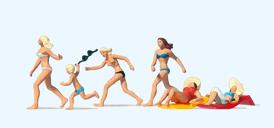 Preiser On the Beach (6) Exclusive Figure Set PR10211