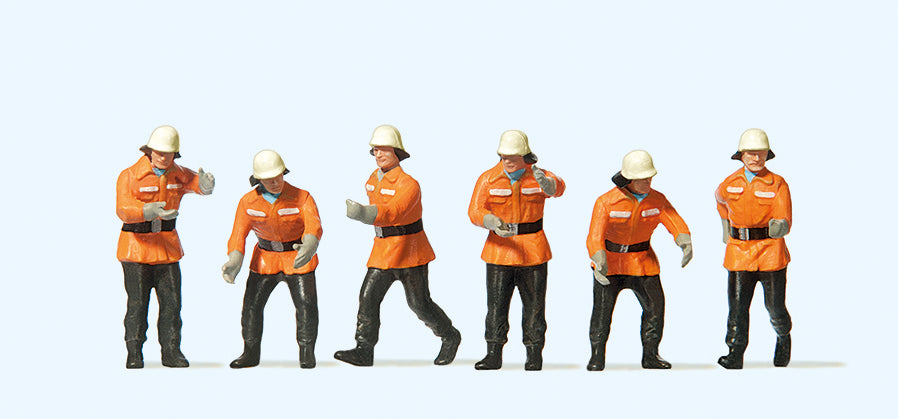 Preiser Firemen in Action (6) Exclusive Figure Set PR10242