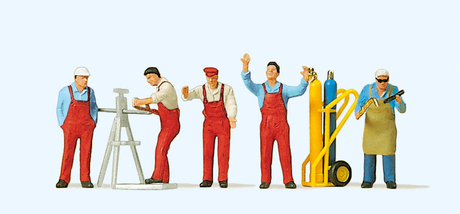 Preiser Tradesmen (5) with Accessories Exclusive Figure Set PR10243
