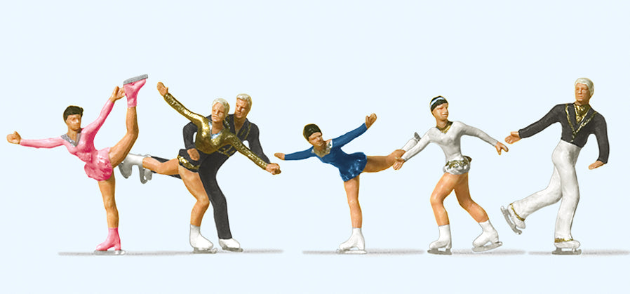 Preiser Figure Skaters (6) Exclusive Figure Set PR10314