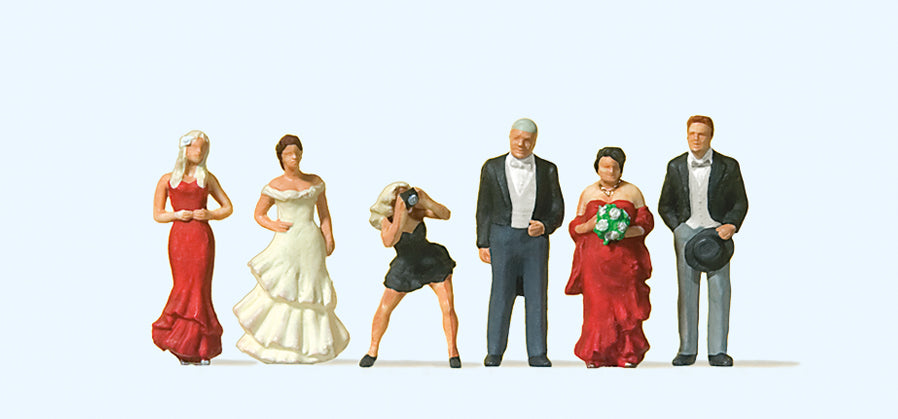Preiser Wedding Guests (6) Exclusive Figure Set PR10331