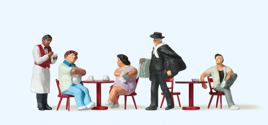 Preiser Street Café Scene (5) Exclusive Figure Set PR10368