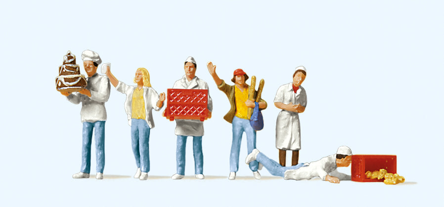 Preiser At the Bakery (5) Exclusive Figure Set PR10377
