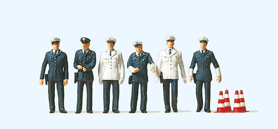 Preiser German BRD Police (6) Exclusive Figure Set PR10422