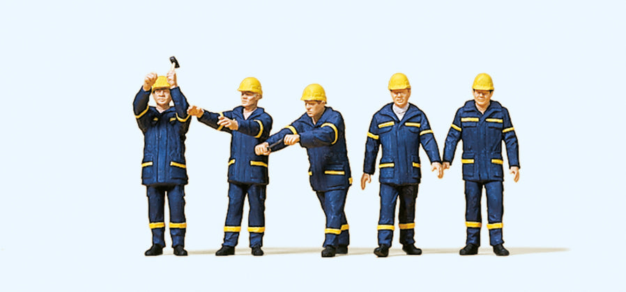 Preiser THW Workers 1999 (5) Exclusive Figure Set PR10432