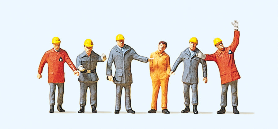 Preiser THW Workers 1990 (6) Exclusive Figure Set PR10458