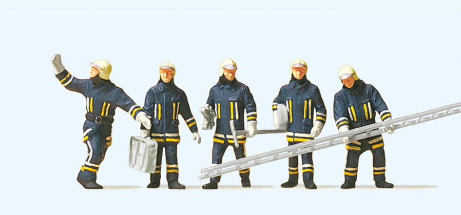 Preiser Firemen Arriving at Fire Scene (5) Exclusive Figure Set PR10484