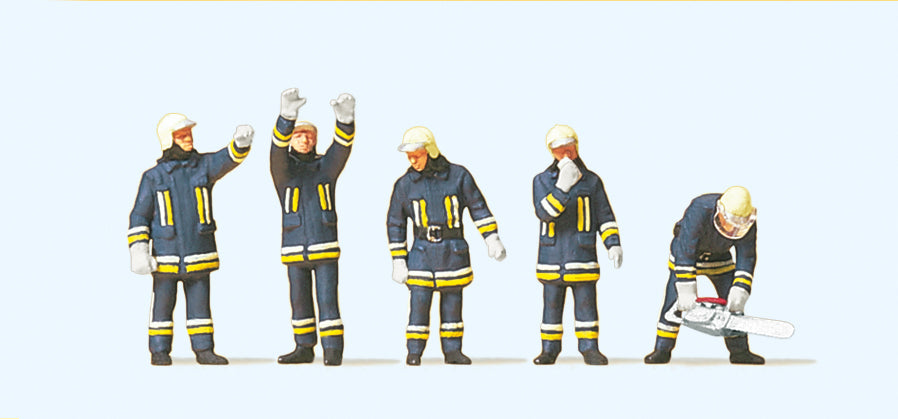 Preiser Technical Support Firemen (5) Exclusive Figure Set PR10486