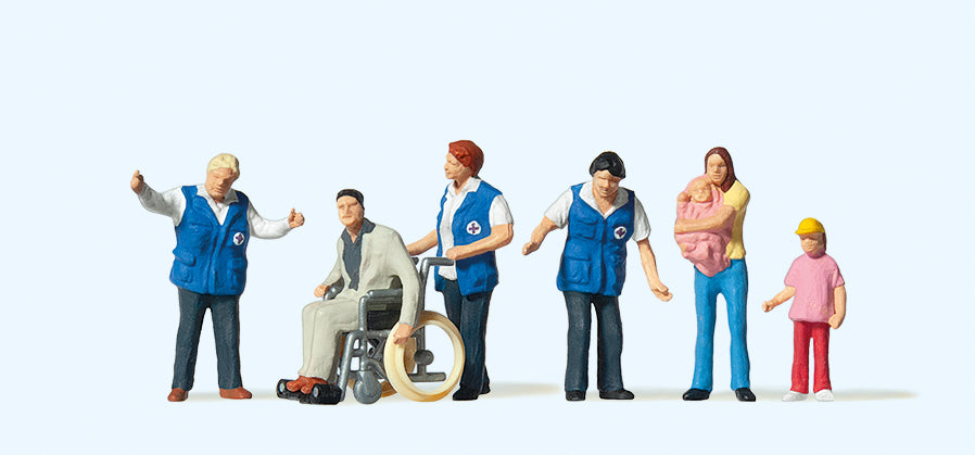 Preiser Travellers Aid Scene (6) Exclusive Figure Set PR10534