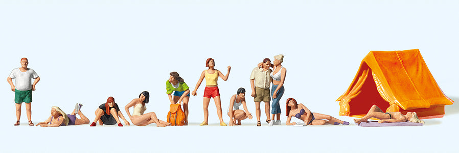 Preiser At the Campsite (11) Exclusive Figure Set PR10538