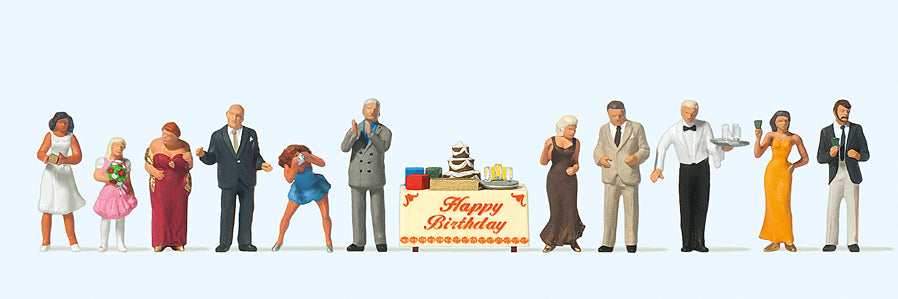 Preiser Birthday Party Scene (11) Exclusive Figure Set PR10554