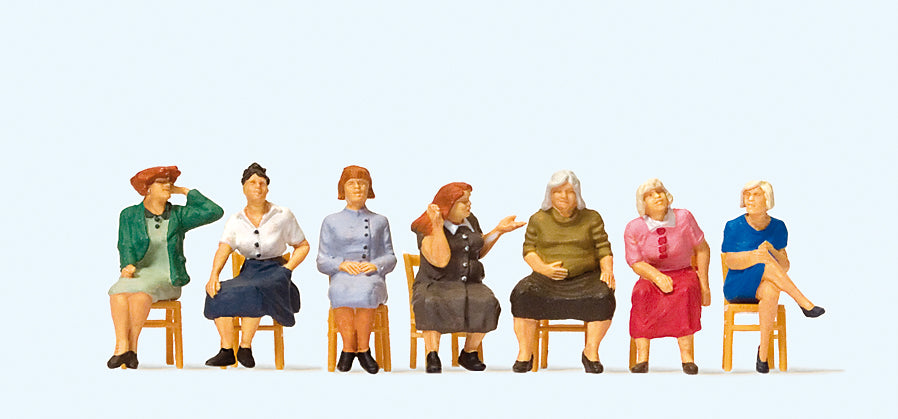 Preiser Seated Women (7) Exclusive Figure Set PR10580