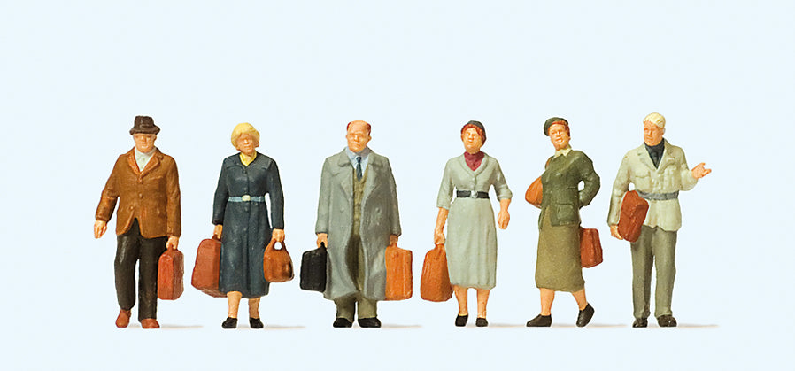 Preiser Walking Passengers Era III (6) Exclusive Figure Set PR10582