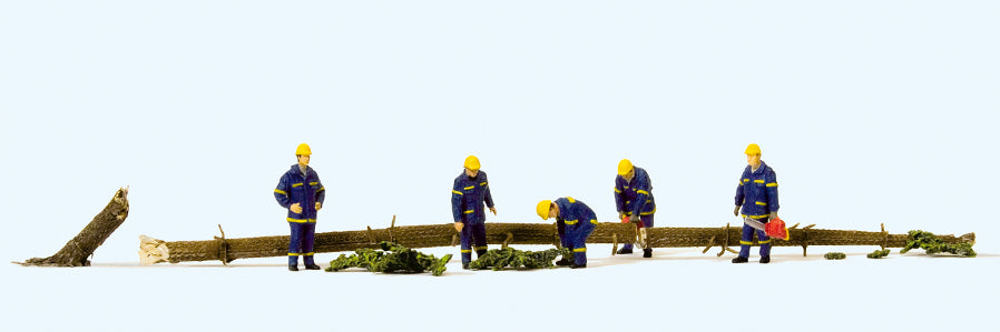 Preiser THW Workers Clearing the Road (5) Exclusive Figure Set PR10609