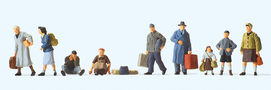 Preiser Refugees (9) Exclusive Figure Set PR10611