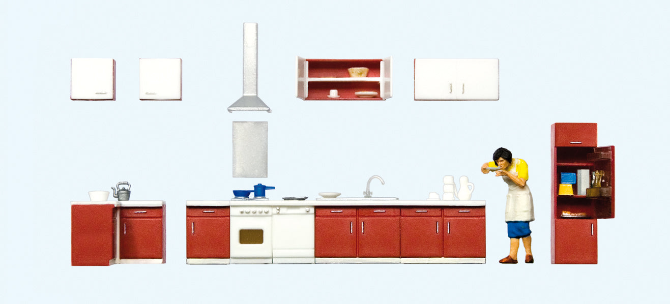 Preiser Kitchen Scene (1) Exclusive Figure Set PR10646
