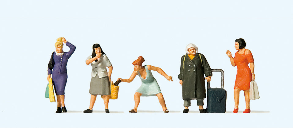 Preiser Doing the Shopping (5) Exclusive Figure Set PR10665