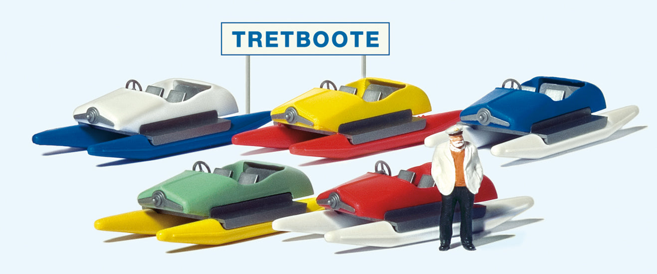 Preiser Pedal Boat Rental Scene (1) Exclusive Figure Set PR10685