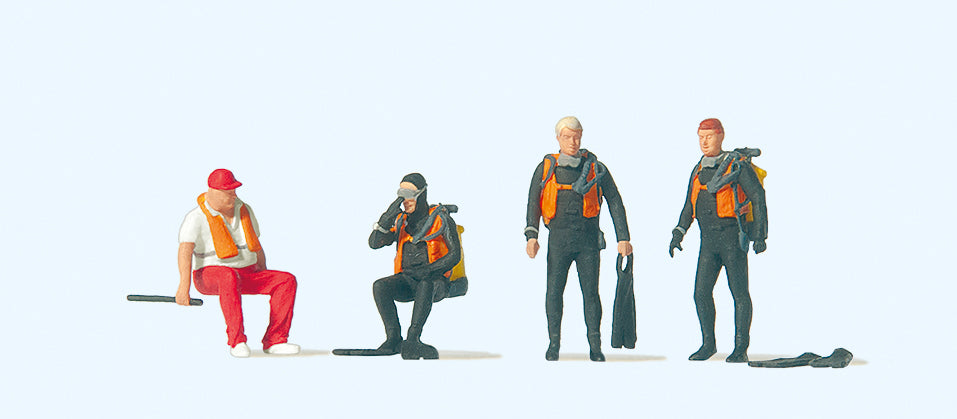 Preiser Divers (4) Exclusive Figure Set PR10693