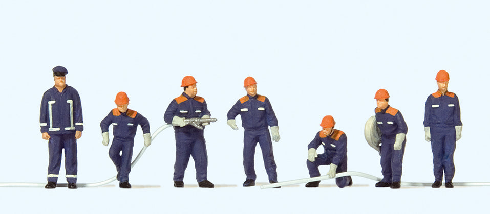 Preiser Fire Brigade Cadets (7) Exclusive Figure Set PR10719