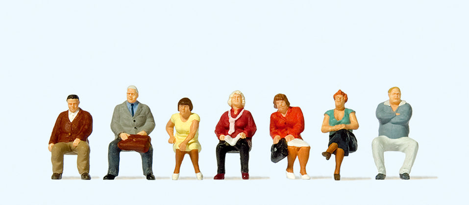 Preiser Seated Passengers (7) Exclusive Figure Set PR10723