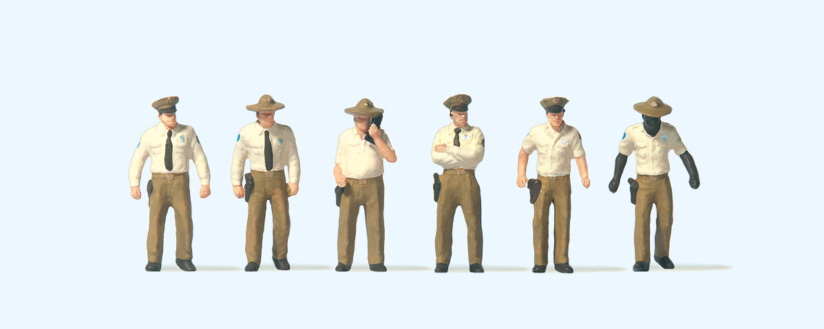 Preiser US Sheriff Deputies (6) Exclusive Figure Set PR10796