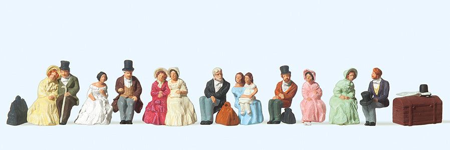 Preiser Seated Passengers 1847 (13) Exclusive Figure Set PR12045
