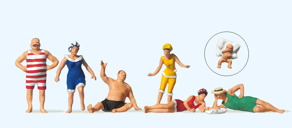 Preiser Bathing Persons 1900 (6) Exclusive Figure Set PR12135
