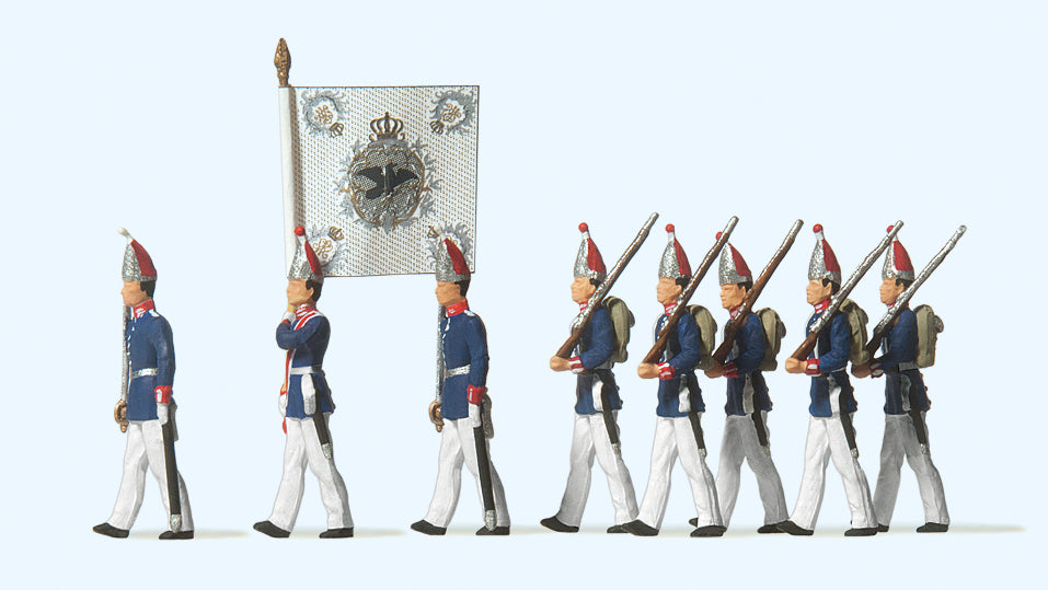 Preiser Guards Regiment on Foot Potsdam 1894(8) Exclusive Figure Set PR12188