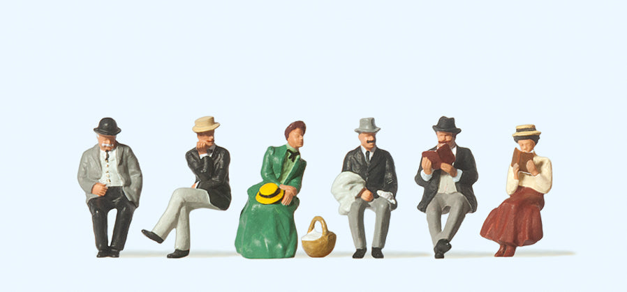 Preiser Seated Passengers 1900 (6) Exclusive Figure Set PR12190