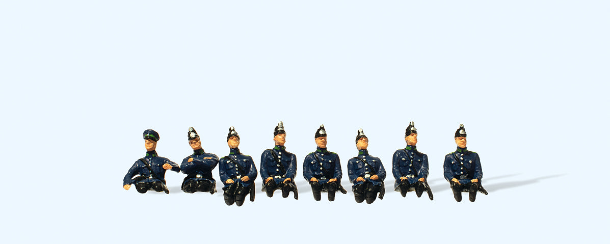 Preiser Seated Prussian Police 1930(8) 75th Anniversary Figure Set PR12441