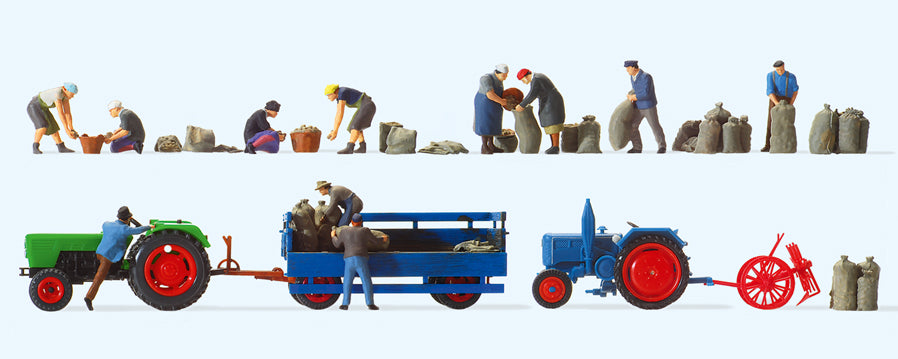 Preiser Potato Harvest (11) Exclusive Figure Super Set PR13008