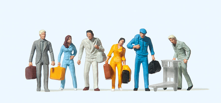Preiser Walking Passengers (6) Standard Figure Set PR14000