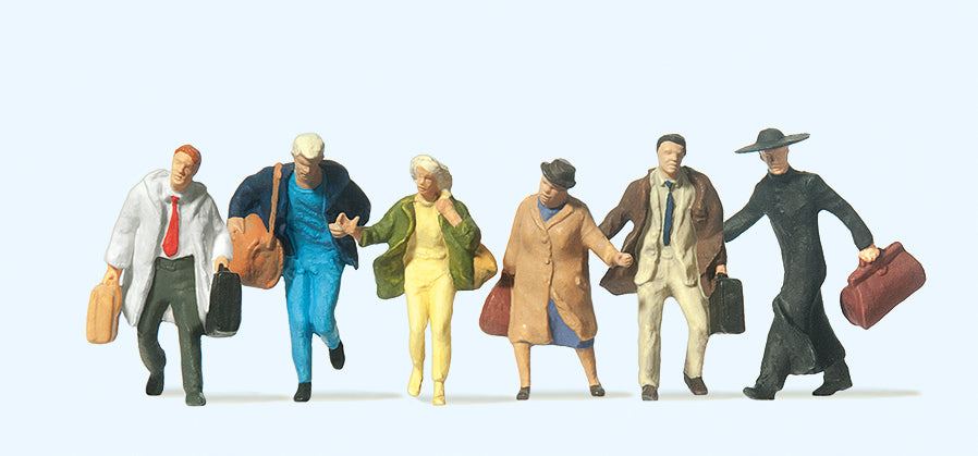 Preiser Travellers Hurrying (6) Standard Figure Set PR14068