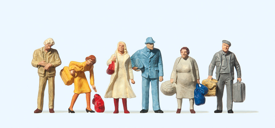 Preiser Waiting Passengers (6) Standard Figure Set PR14133
