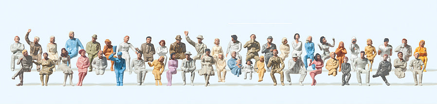 Preiser Seated Passengers (48) Standard Figure Set PR14400