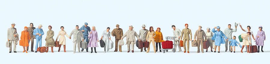 Preiser Standing/Walking Passengers (24) Standard Figure Set PR14401