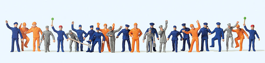 Preiser Railway Shunters (24) Standard Figure Set PR14406