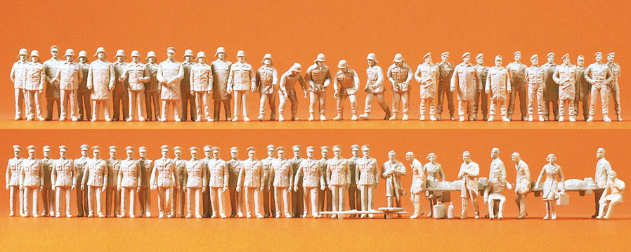 Preiser Emergency Services (60) Unpainted Figures PR16339