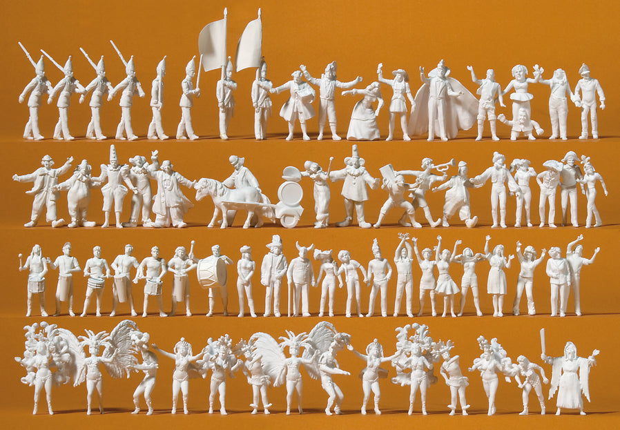 Preiser At the Carnival (68) Unpainted Figures PR16355