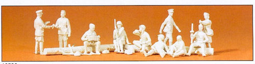 Preiser USSR 1942 Resting Infantry Riflemen (10) Kit PR16526