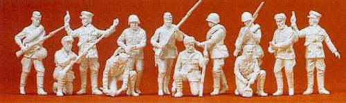 Preiser USSR 1942-43 Infantrymen/Partisans (12) Kit PR16530