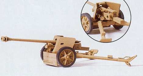 Preiser German Reich 1939-45 PAK40 Anti-Tank Gun Kit PR16535