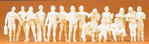 Preiser US Army 2000 Tank Crew (16) Kit PR16548